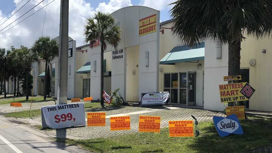 Mattress and Furniture Warehouse storefront