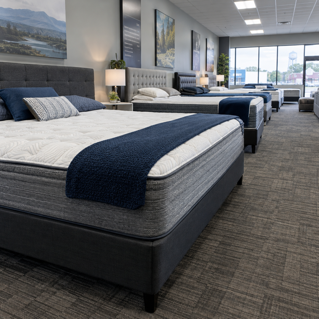 Best Mattress Stores in Clarksville, Indiana [2026 Guide], mattress showroom aisle