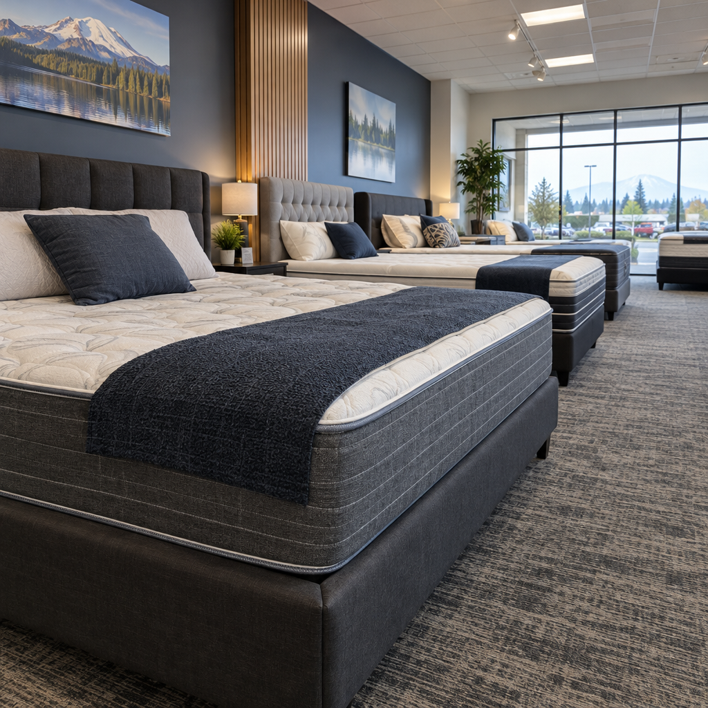 Best Mattress Stores in Kent, Washington [2026 Guide], mattress showroom aisle