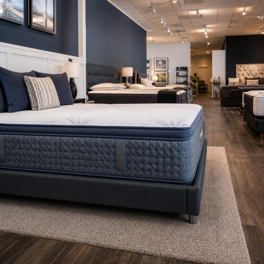 Best Mattress Stores in Matthews, North Carolina [2026 Guide], mattress showroom aisle